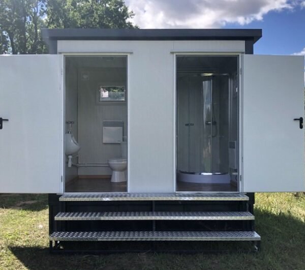 Conteneur sanitaire -WC + douche + réservoir