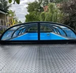 Piscine Conteneur 12,2mx 2,8m Prête à l'Emploi avec Toit, Pack Premium